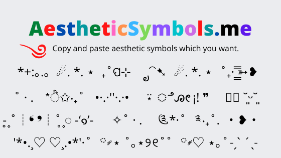 Aesthetic Symbols : ̗̀➛ *ੈ✩‧₊˚ ೃ⁀➷